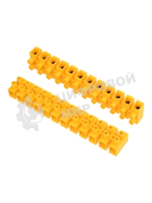 Клеммная винтовая колодка Rexant KВ-40 25-40, ток 100 A, полиэтилен желтый (10 шт./уп.)