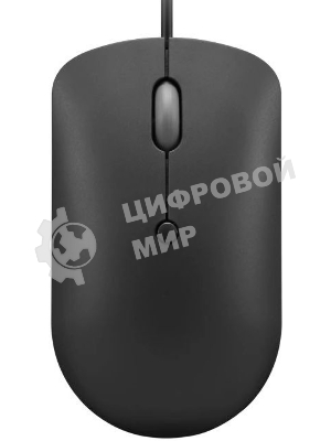 Мышь проводная Lenovo 400 черный, 2400 dpi, USB-C, кнопки - 4