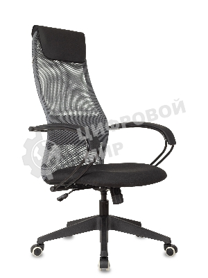 Кресло Бюрократ CH-607 TW-04 Neo Black темно-серый, сетка, подголовник