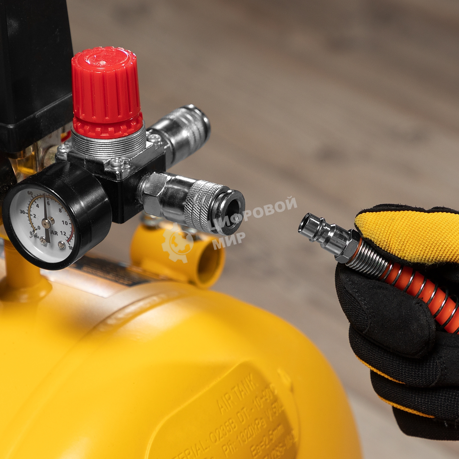 Шланг спиральный воздушный Stels 8х12 мм, 18 бар, с быстросъемными соединениями, 10 м