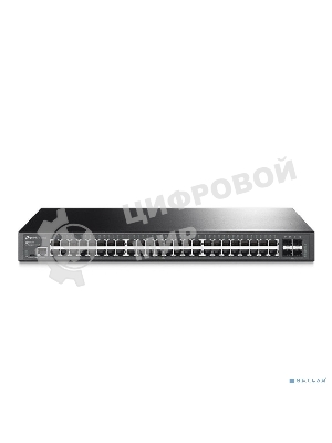Коммутатор Jetstream 48-port gigabit L2+ managed switch with 4-gigabit uplink ports, 48 10/100/1000Mbps RJ-45 port, 4 1000Mbps SFP slots