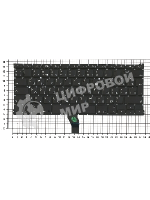 Клавиатура для ноутбука MacBook A1369 2010+ черная, большой ENTER RU