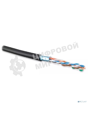Кабель витая пара Bion BCL-F5460-381 F/UTP, кат.5e, 4x2x0,46 мм AWG 25, медь, одножильный, PE, для внешней прокладки, 305м, черный