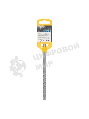 Бур по бетону Denzel цельная крестовая пластина, 10x165 мм, SDS PLUS