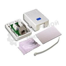 Розетка TWT (TWT-SM1-45-WH) настенная 1 порт RJ-45 категории 5е. UTP. белая