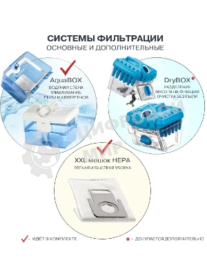 Моющий пылесос Thomas ALLERGY&FAMILY розовый/серый, 325/1700 Вт, уборка влажная/сухая/сбор жидкости, пылесборник мешок/контейнер 6 л