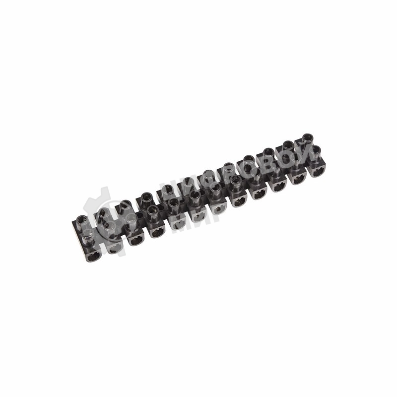 Клеммная колодка винтовая Rexant KВ-10 (4-10 мм²), ток 10 A, полипропилен черный (ЗВИ)