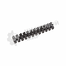 Клеммная колодка винтовая Rexant KВ-10 (4-10 мм²), ток 10 A, полипропилен черный (ЗВИ)