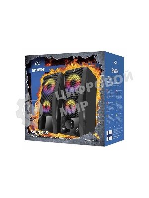 Акустическая система SVEN 445, черный, USB, 2.0,2x3 Вт(RMS), подсветка
