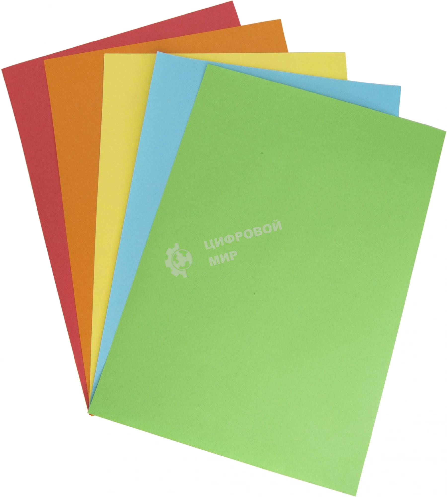 Бумага Silwerhof DAILY A4/80г/м2/100л./радуга интенсив (5цветов)