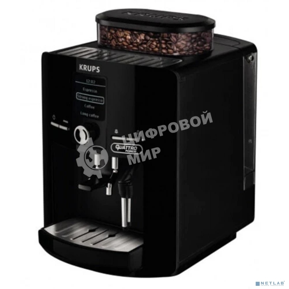 Кофемашина Krups Espresseria EA82F010 1450Вт черный/нержавеющая сталь