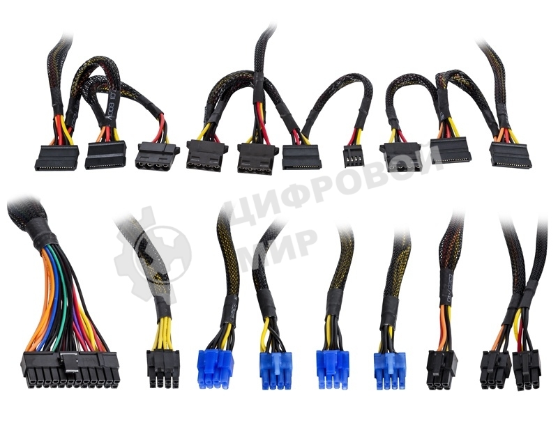 Блок питания ExeGate 800PPX (EX220363RUS), 800Вт, 135мм, модульный, черный