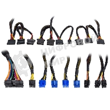 Блок питания ExeGate 800PPX (EX220363RUS), 800Вт, 135мм, модульный, черный