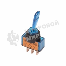 Тумблер Rexant 12V 20А (3c) ON-OFF однополюсный с синей подсветкой