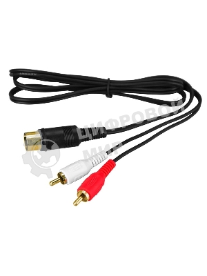 Шнур Rexant DIN 5 Pin - 2 RCA, длина 1,5 метра (GOLD)