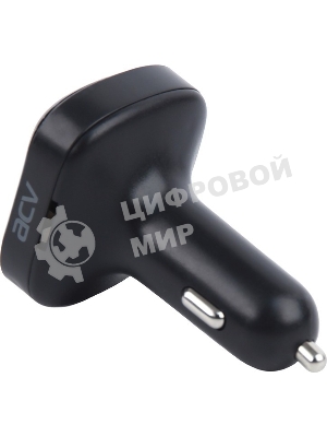 Автомобильный FM-модулятор ACV FMT-121B черный MicroSD BT USB (37575)