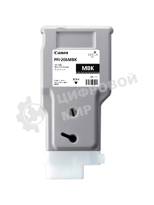 Картридж струйный PFI-206MBk (5302B001), для Canon iPF6400/6450, Черный Матовый, 300ml