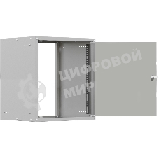 Шкаф коммутационный NTSS Lime (NTSS-WL9U5560GS) настенный 9U 550x600 мм пер. дв. стекл несъемн. бок. пан. 30 кг серый 110 град. IP20 сталь