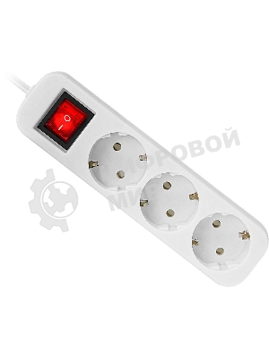 Удлинитель Defender S350 белый 5.0 м, 3 розетки 