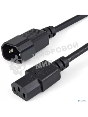 Кабель питания Filum FL-PC10-C13-C14-1.2M С13- C14, 3х0.75мм, 220В, 10A, черный, 1.2 м. [FL-PC10-C13-C14-1.2M]