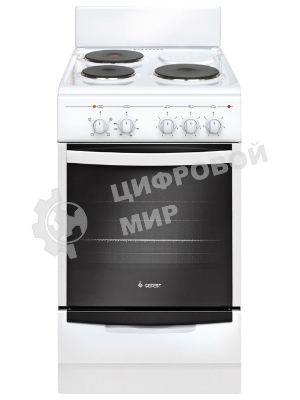 Плита электрическая Gefest 5140 0031 белый, конфорок 3 шт, духовка 55 л, 50 см x 85 см x 58.5 см