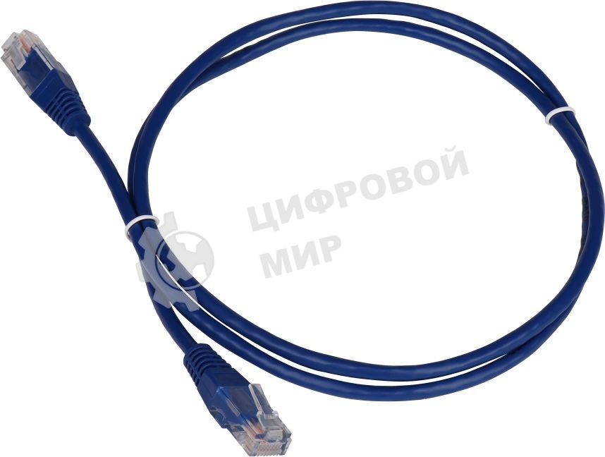 Патч-корд LANMASTER TWT UTP cat.5e, с заливными колпачками, 0.5 м, синий
