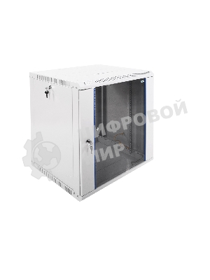 Шкаф телеком. настенный разборный 12U (600х520) дверь стекло,цвет черный (ШРН-Э-12.500-9005) (1 коробка)