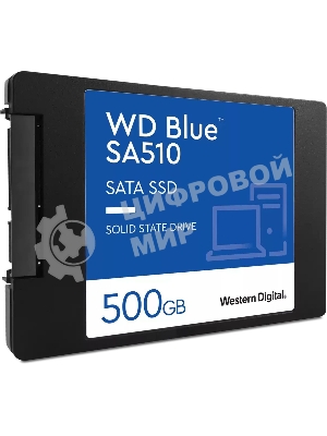 Накопитель SSD WD Blue SA510 WDS500G3B0A, 500GB, SATA III, 2.5