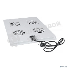 Вентиляторный модуль Cabeus, 1U, 40х423х515 мм (ВхШхГ), вентиляторов: 4, поток: 600 м3/ч, в напольные шкафы серии SH-05C глубиной 800мм, серый