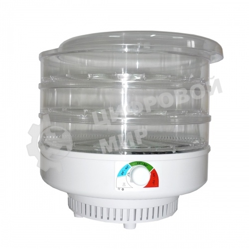 Сушилка для овощей Великие реки Ветерок-3, 3 поддона, в гофротаре, прозрачный