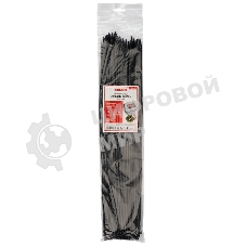 Хомут-стяжкa нейлоновая с тройным замком Rexant 500x4,8 мм, черная, упаковка 100 шт.