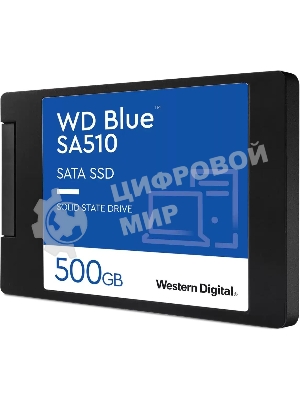 Накопитель SSD WD Blue SA510 WDS500G3B0A, 500GB, SATA III, 2.5