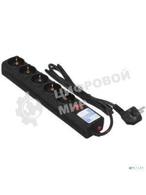 Сетевой фильтр Powercube SPG5-С2 1.9 м, 5 розеток, черный, коробка