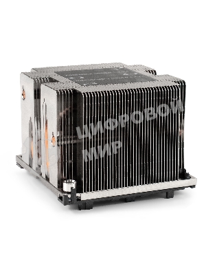 Радиатор+направляющая планка для процессора ExeGate ESNK-P0068P.2U.3647.Cu + BKT-0126 (Al+Cu, 2U, 4 тепл. трубки, LGA3647, Square, TDP 205W, 390г, на винтах, с термопастой, в комплекте с направляющей планкой (back plate BKT-0126), RTL)