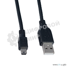 Кабель PERFEO USB2.0 A вилка - Mini USB 5P вилка, 1 м (U4301)
