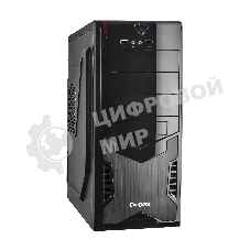 Компьютерный корпус Miditower ExeGate CP-601 Black, ATX, (CP500W, 80мм), 2хUSB, Audio