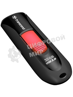 Флешка USB Transcend Jetflash 590 (TS32GJF590K), 32Gb, USB 2.0, R/W 15/5, черный/красный