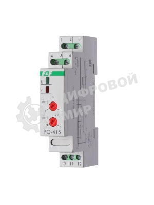 Реле времени PO-415 (задержка выкл./управ. контактом 230В 16А 1перекл. IP20 монтаж на DIN-рейке) F&F EA02.001.018