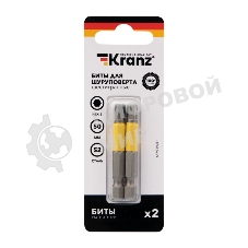 Бита шестигранная для шуруповерта Kranz HEX5х50 мм (2 шт./уп.)