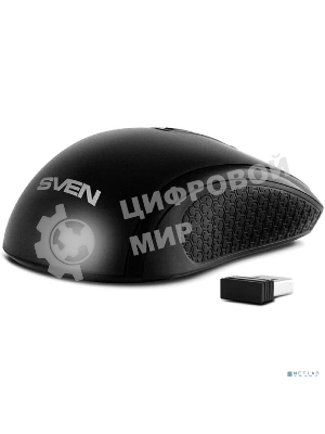 Мышь беспроводная SVEN RX-220W черный, 1600 dpi, радиоканал, USB, кнопки - 4