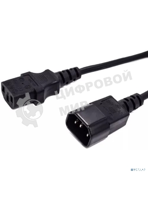 Кабель питания Filum FL-PC16-C13-C14-1M С13- C14, 3х1 мм , 220В, 10A, черный, 1 м.