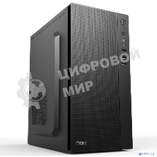 Компьютерный корпус mATX Minitower CBR MX12, без БП, 1*USB 3.0, 2*USB 2.0, HD Audio+Mic, черный PCC-MATX-MX12-WPSU