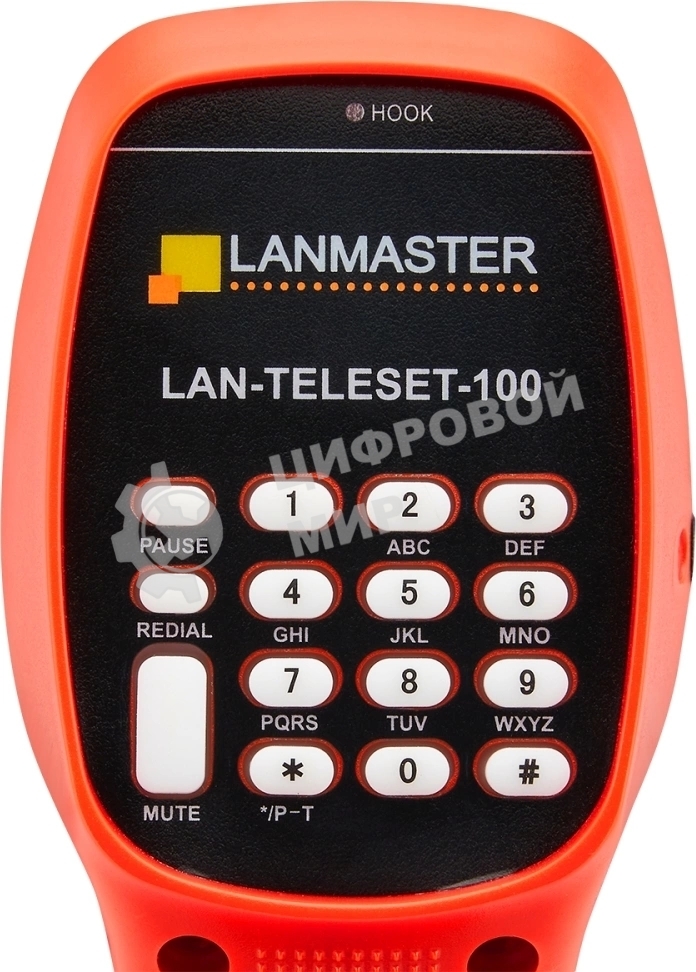 Трубка телефонная Lanmaster LAN-TELESET-100 для тестирования красный