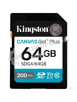 Флеш карта SDXC 64Gb Kingston SDG4/64Gb Canvas Go! Plus w/o adapter