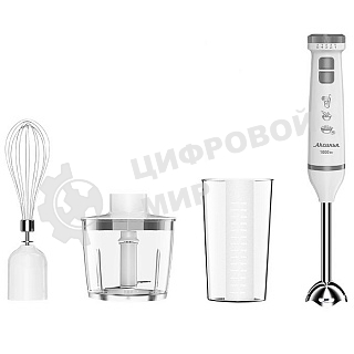 Блендер АКСИНЬЯ КС-307В белый с серым: 1000 Вт, нож из нерж. стали,2 скорости,