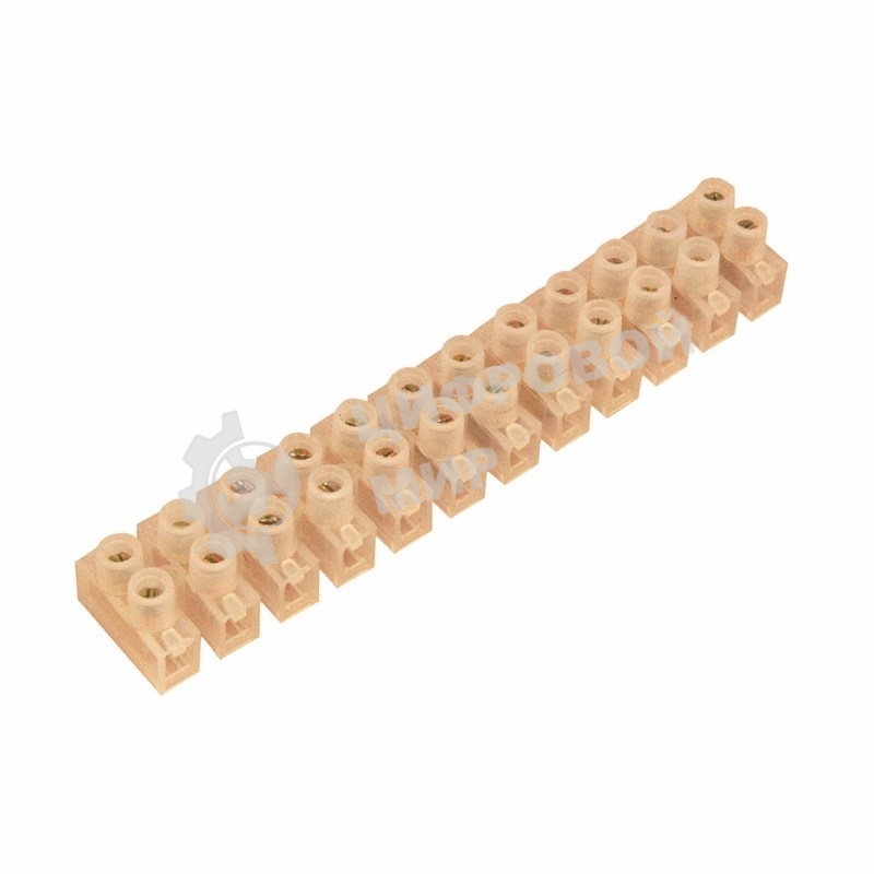 Клеммная колодка винтовая Rexant KВ-14 (6-14 мм²), ток 20 A, полиэтилен белый (ЗВИ)