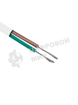 Шнур сетевой Rexant вилка плоская без розетки, кабель 2x0.5 мм², длина 1,8 м., белый