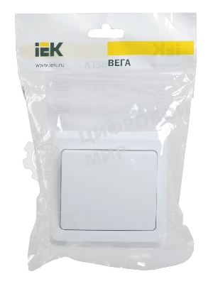 Выключатель 1-кл. СП Вега 10А IP20 ВС10-1-0-ВБ белый IEK EVV10-K01-10-DM