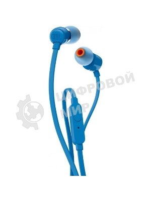 Проводные наушники JBL Tune 110 синий, внутриканальные, Jack 3.5 мм