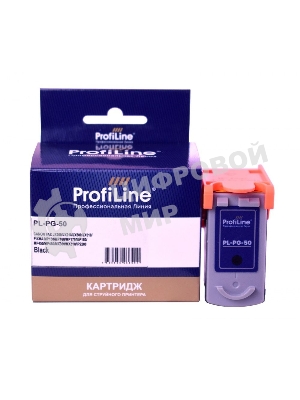 Картридж струйный ProfiLine PL-PG-50 для принтеров Canon FAX JX200/JX210/JX500/JX510/PIXMA MP150/MP160/MP170/MP180/MP450/MP460/MX300/MX310/IP2200 с чернилами Black